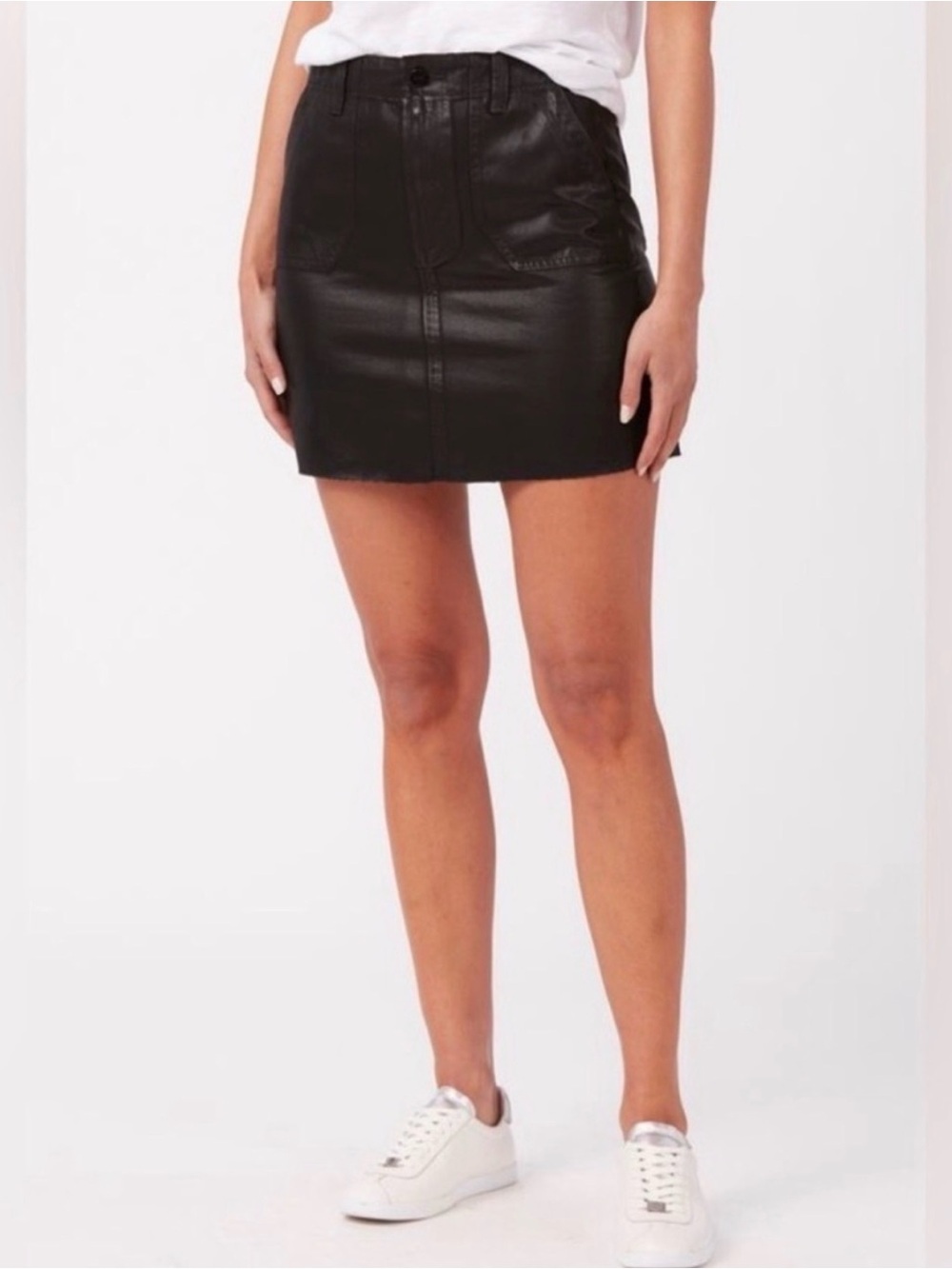 PAIGE Designer Black Mayslie Utility Skirt